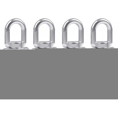 4 Poulies Simples Acier Inox 304 M25 Charge 150kg Crochet Pivotant Grue (1/5)