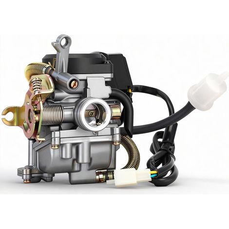 CVK PD18J Carburateur,Carburateur 18mm pour Scooter 4 Temps GY6 50CC Scooter 50CC 139QMB 139QMA Dirt Bike Motocross Motorrad Go Karts Quad ATV Filly 50 (1/5)