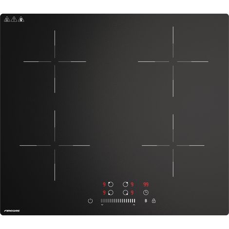 Table de cuisson induction - FIREGAS, 4 foyers, 7400 W, cuisson rapide et précise, 59 cm (1/5)