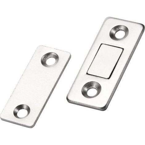 Loquet Magnétique - 2 Pièces - Épaisseur 3 5 Mm - Pour Porte D'armoire Tiroir Porte Coulissante Fenêtre Volet - Métal (1/4)