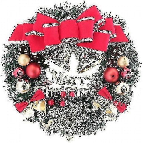 Couronne de porte créative pour Noël, guirlande de Noël, couronnes de 30 cm, style 2 (1/2)