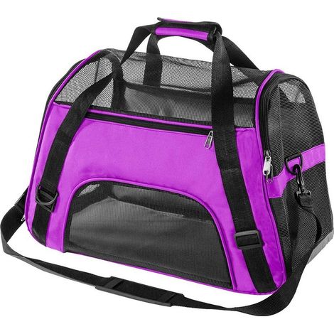 Sac de transport pour petit chat, chaton, chiot, petit chien, approuvé par les compagnies aériennes (taille M, rose) (1/5)
