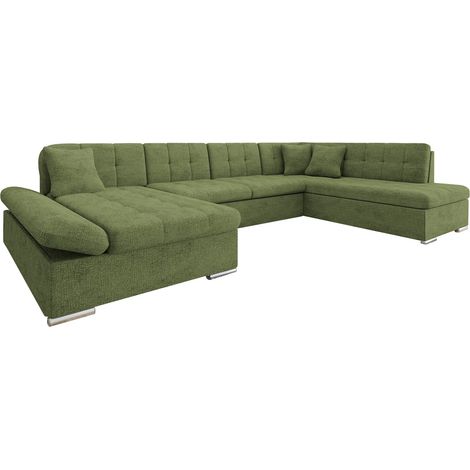 Sofá rinconero Comfivo Tilia II, Izquierda, Función de descanso, Almacenaje, 345x205x76cm, 0