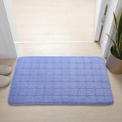 Tapis De Bain - 50 x 80 cm - Mousse Mémoire Épaisse - Antidérapant - Absorbant - Lavable En Machine - Pour Salle De Bain Chambre Et Intérieur (1/5)
