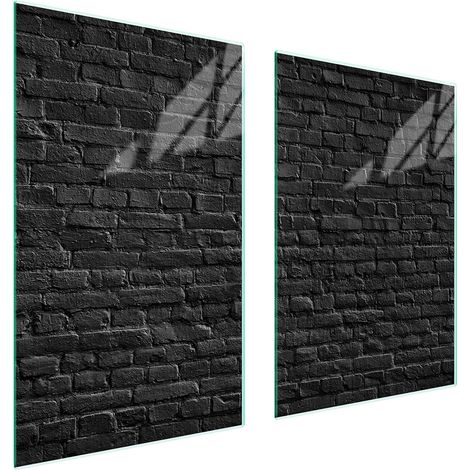 Plaque de protection en verre pour la cuisine, brique 65x52 (1/5)