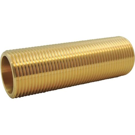 Tube fileté passe paroi en laiton - Ø 1 pouce x Long : 100mm - jardiboutique