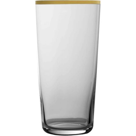 6 x verres  FLUET HIGHBALL - Gold Rim - 45cl - Urban Bar