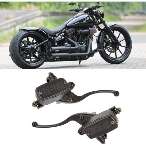 Universelle 22-mm-Scheibenbremspumpeneinheit für Motorräder, Toppumpe, Doppelhydraulikpumpe, Kupplungs- und Bremspumpe (schwarz) (1/5)