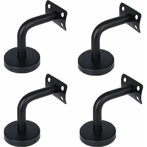 Supports de Main Courante, 4 Pièces Acier Inoxydable Main Courante Support, pour Support de Couloir de Mains Courantes de Mur Intérieur Loft Main Courante Escalier (60 X 60mm) (1/4)