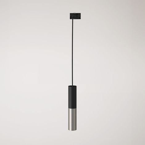 Creative Cables - Candeeiro suspenso de calha com abajur duplo Tub-E14 - lâmpada incluída