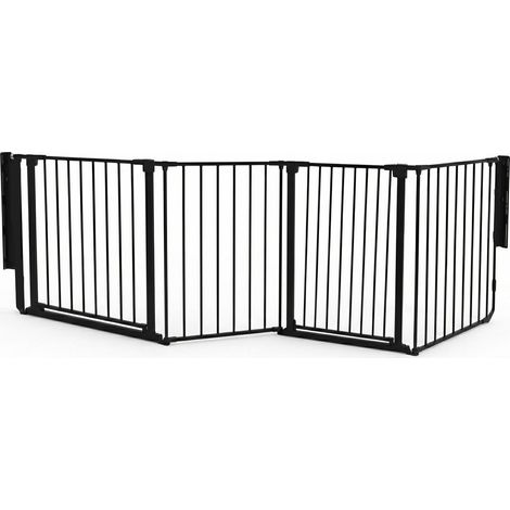 Safetots Two Door Multi Panel Solution for Up and Down Staircases, Black, 246cm of length, includes 2 Door Opening Panels