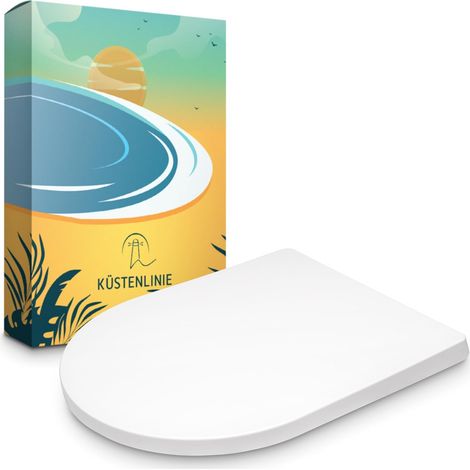 Copriwater universale Soft-Close antibatterico bianco (1/5)