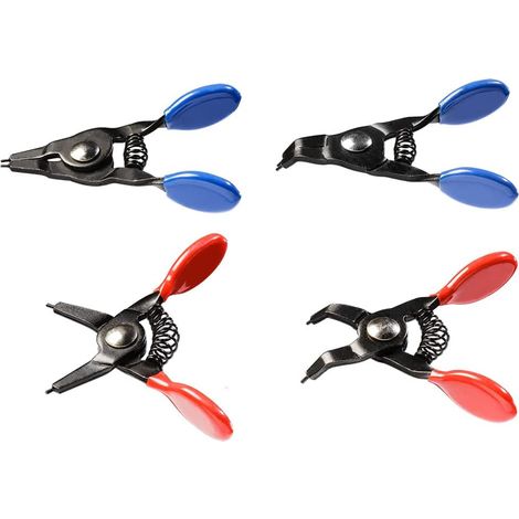 4 Pièces Petite Pince à Circlips, Mini Pince à Circlips Robuste en Métal pour Circlips Internes Externes