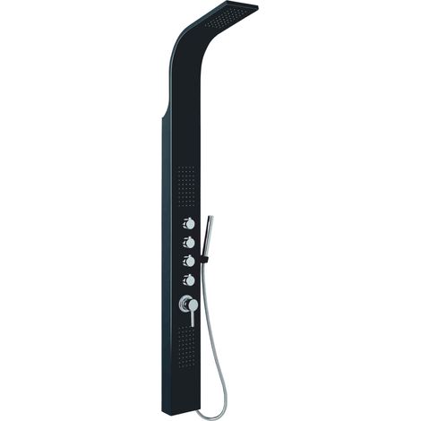 Columna de ducha 15,5x166,5x46,5 cm mod. Danubio de aluminio negro