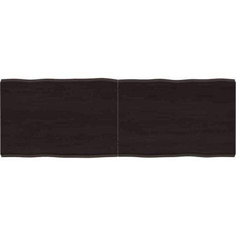 vidaXL Table Top Dark Brown 120x40x(2-4) cm Live Edge (1/5)