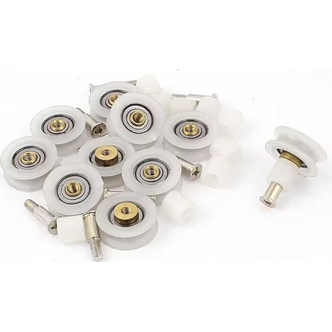 Lot de 8 glissières de tiroir en plastique POM de 22,5 mm - Roulettes de positionnement de tiroir pour meubles - Pièces de rechange (1/5)