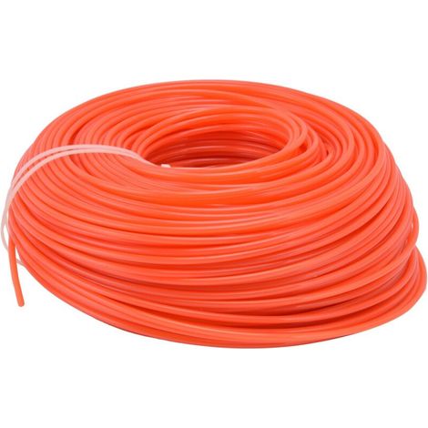 Fil de coupe 3mm pour débroussailleuse, corde nylon ronde pour élimination mauvaises herbes