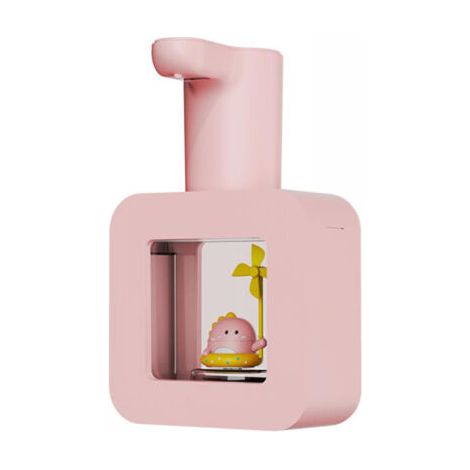 Gel hydroalcoolique mural-Dinosaure rose-Modèle de mousse à capteur intelligent (1/5)
