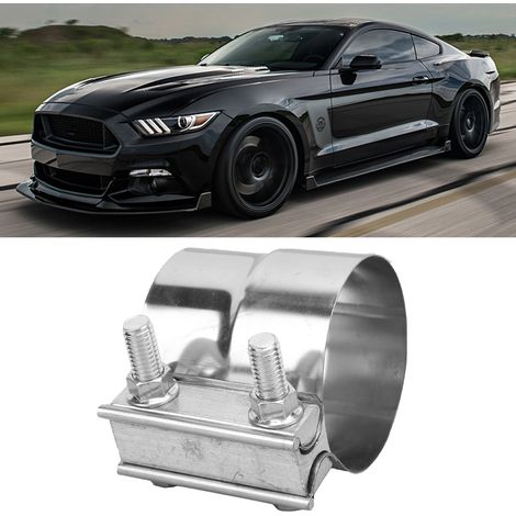 Système d'échappement automobile avec colliers de serrage pour raccords de tuyaux d'échappement de 3 pouces. (1/5)