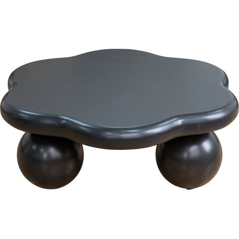 Tavolino da caffè nero a nuvola 79 cm in MDF opaco, gambe sferiche HOMVRA (1/5)