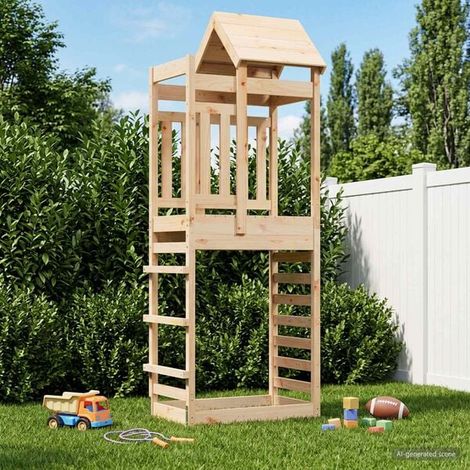 Aire de jeux extérieure : Aire de jeux d'extérieur bois de pin massif jeu extérieur enfant, aire de jeu jardin, balançoire enfant , pour jardin, usage domestique , enfant 3-8 ans (1/5)