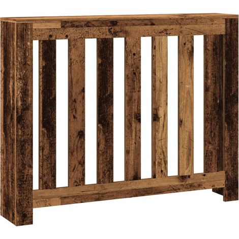 Cache-radiateur vieux bois 104x20x82 cm bois d'ingénierie