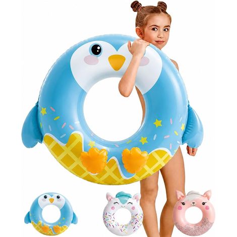 Kids Inflatable Swimming Ring Pool Animals Swimming Pool Party Unicorn Dinosaur Flamingo Summer Swimming Ring for Swimming Pool Party Beach Party Accessories (1/3)