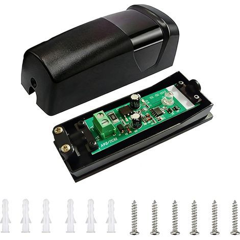 Cellule Portail, Photocellule Portail, Photocellules Universelles Infrarouges pour Portail et Porte Automatique, Cellule Photoélectrique Réglable 90°, Alimentation AC/DC 12-24V, Portée 20m, IP55 (1/5)