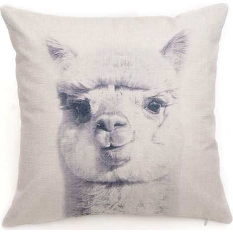 Ulisem Cotton Linen Pillowcase Animal Pattern Cushion Decoration for Home Sofa Car Set Bench Couch Decor (Alpaca) (1/3)
