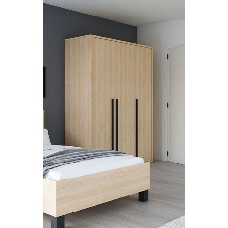 Armoire enfant contemporaine 151 cm chêne sable Juliana (1/5)