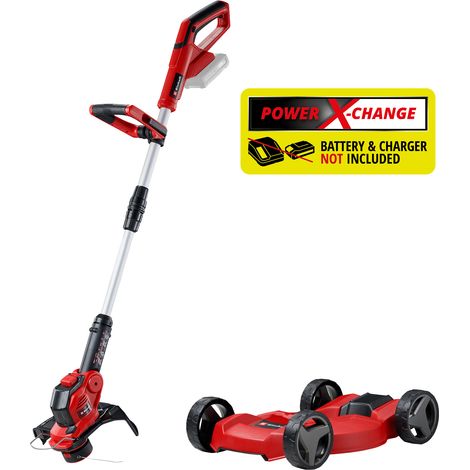 Einhell Akku-Rasentrimmer GE-CT 18/28 Li TC-Solo Power X-Change (Li-Ion, 18 V, inkl. Trimmer Cart, 28 cm Schnittbreite Faden, Lieferung ohne Akku & ohne Ladegerät)