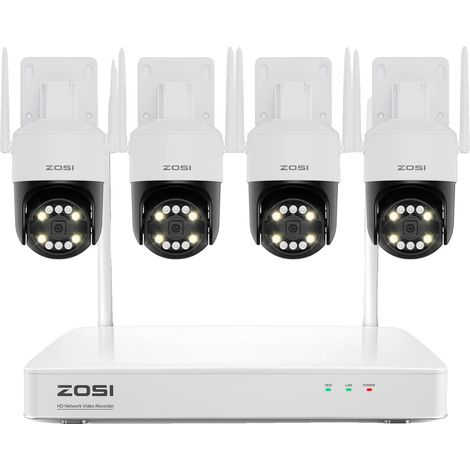 Sistema de cámaras de seguridad, resolución 4K, detección por IA, 4 cámaras de 5 MP, 1 TB (1/2)