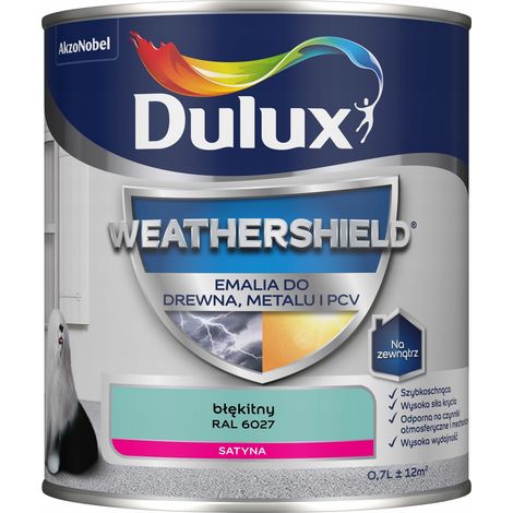 Esmalte acrílico Dulux Weathershield para metal y madera, azul, 0,7 L