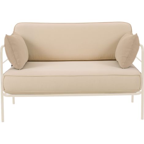 Selsey Preggel - Garten-Sofa, 116 cm, wasserabweisend, beige/cremefarbenes Gestell (1/3)