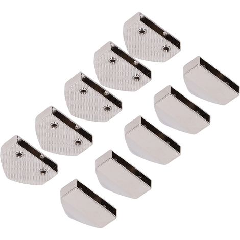 10 pièces Fermoirs Éclair Brillants Décoratifs pour Sacs et Valises - Blanc (1/5)