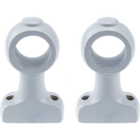 Lot de 2 supports de tringle à rideaux en bois, support pour tringle de 3,8 cm (blanc) (1/4)