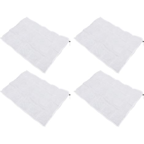 Lot de 4 sacs filet protection plante polyéthylène avec cordon serrage maille fine 0,7x1m antitapage oiseau jardin tomate fruitier (1/5)