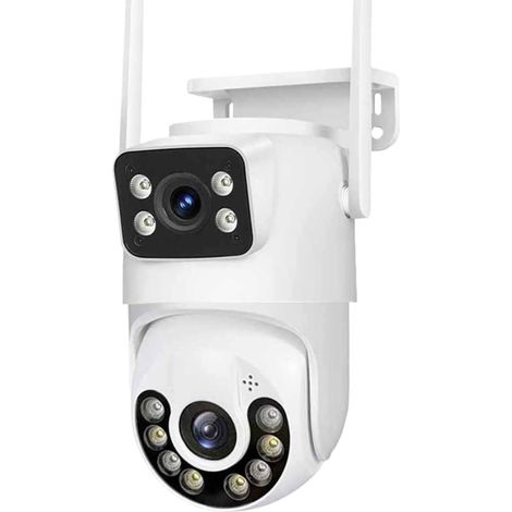 Caméra de Surveillance extérieure sans Fil 4K à Double Objectif 6 MP avec écran PTZ, détection Humaine par IA et Suivi Automatique(ADD 64G) (1/5)
