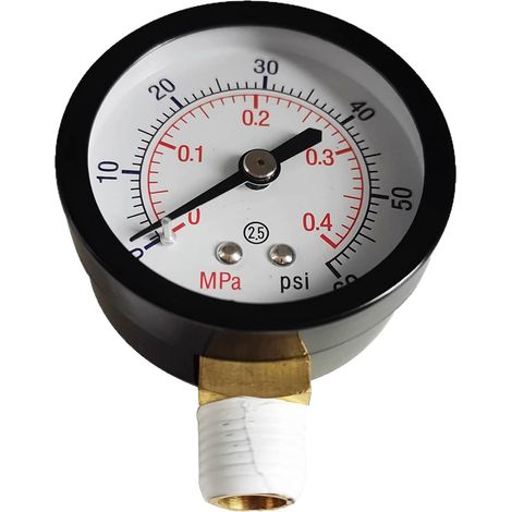 Manomètre de remplacement pour filtre de piscine/spa Hayward ECX270861, montage inférieur, 0-60 PSI (1/5)