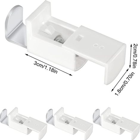 Ensemble de 4 accessoires pour support en L pour stores plissés, accessoires d'installation et de fixation pour stores plissés, accessoires pour rideaux