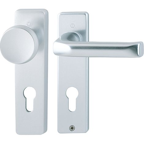 HOPPE® Wechselgarnitur mit Kurzschild London 54/227K/202KP/AP/113, Aluminium, 6270052