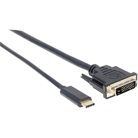 Manhattan Cavo Adattatore USB-C  a DVI 2m Nero (1/5)