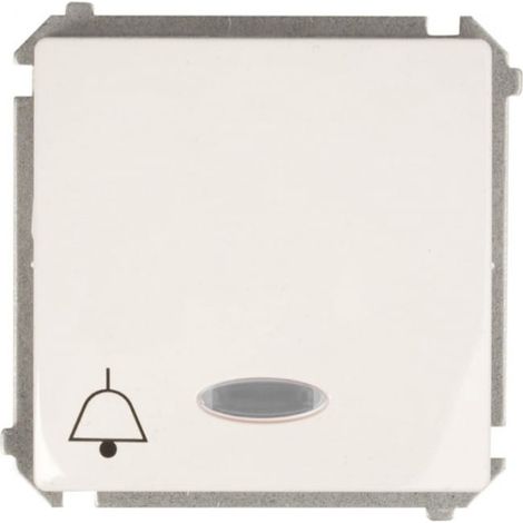 Pulsante Simon Basic /campanello/ con retroilluminazione, connettori rapidi, bianco BMD1L.01/11
