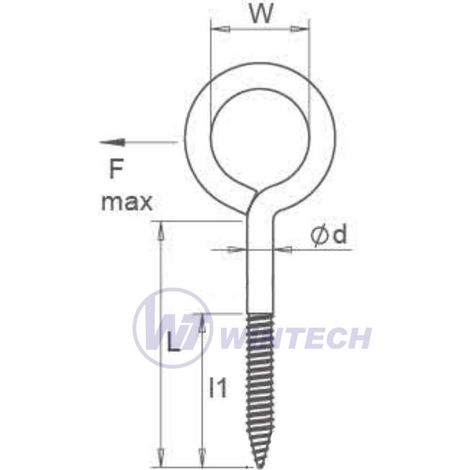 Œillet WINTECH avec vis 30x14mm, ZB NJMFA30014BBBM1