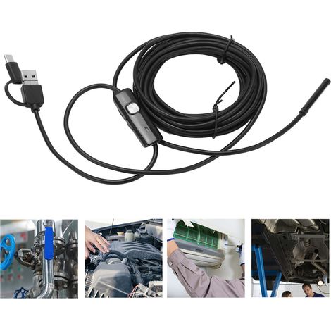 AN100-5.5 Tragbares 3-in-1-Endoskop mit hoher Auflösung und 5,5 mm flexiblem Kabel für Android-Telefone und Fahrzeuginspektion (3,5 m) (1/5)