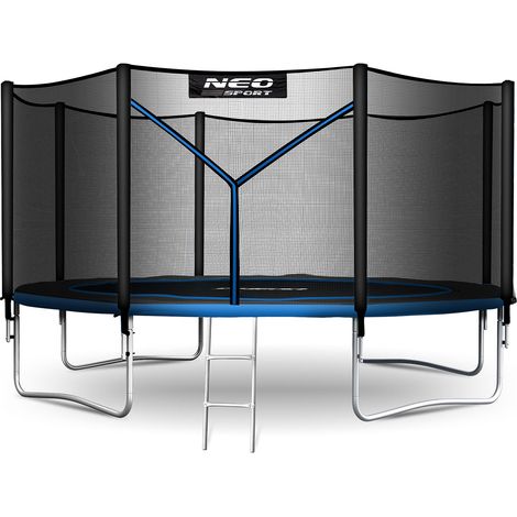 Trampolino da giardino Neo-Sport da 404 cm (13 piedi) con rete e scaletta per esterni. (1/5)