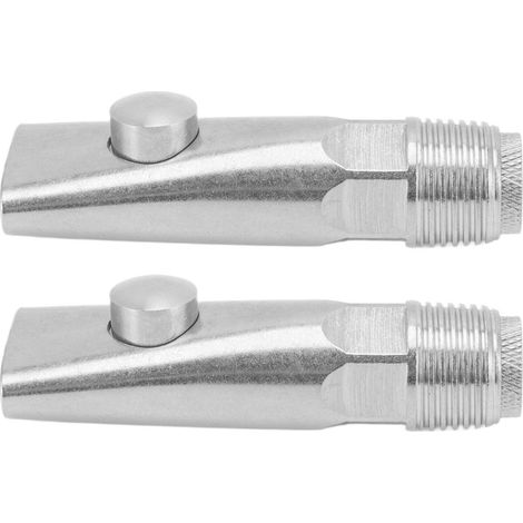 Lot de 2 abreuvoirs à débit uniforme en acier inoxydable, filetage extérieur G1/2, pour truies et porcelets (sans filtre).