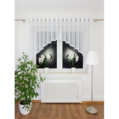 Kurzer Voile-Gardinenvorhang mit Ösen, 600 x 135 cm (1/5)
