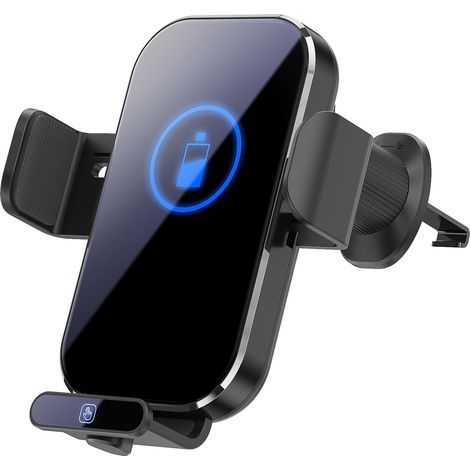 Car phone holder, wireless charger, fast charging, ventilation, one-touch tightening, anti-slip and shock absorption (1/5)