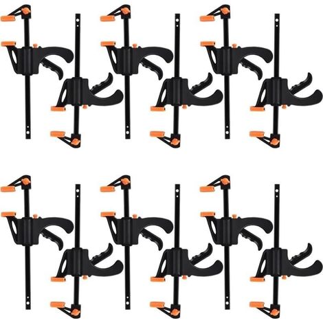 10-teiliges Set Einhand-Klemmen, Ratschen-Tischklemmen, Schnellspann-Ratschenklemmen, Holzstangenklemmen, Kunststoffklemmen – LIAIKI